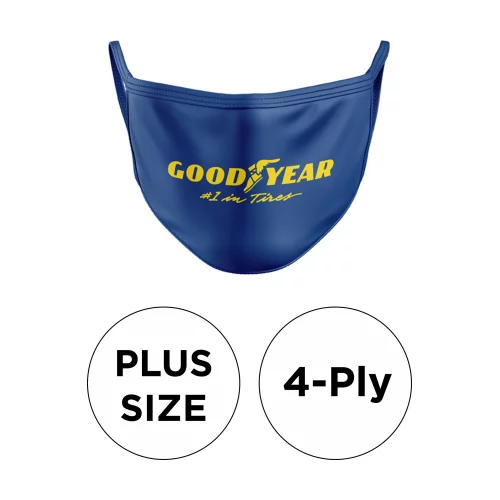 Masque en coton sérigraphié 4 plis grande taille