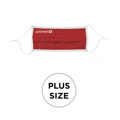 Masque - Plissé 2 plis en coton sérigraphié ajustable en plus