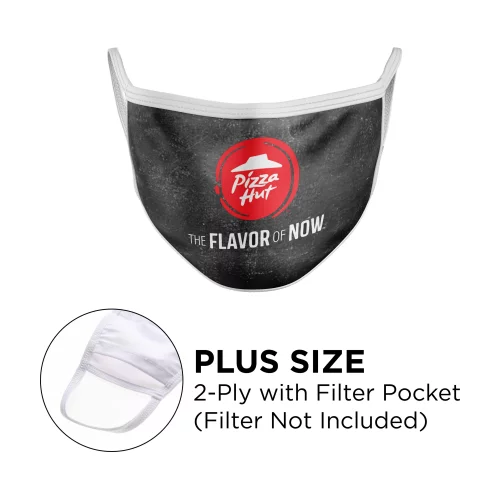 Masque en polyester sublimé à 2 plis de grande taille avec poche pour filtre