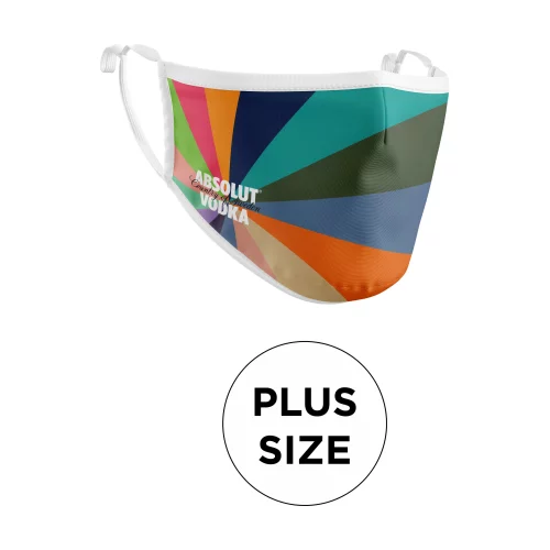 Masque - Polyester 3D 2 plis en couleur pleine ajustable avec taille plus