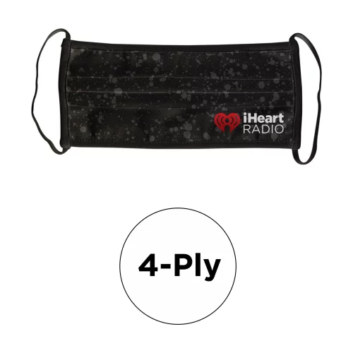 Masque - Plissé 4 plis en polyester de couleur pleine pour adulte fixe