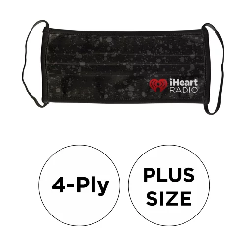 Masque - Plissé 4 plis en polyester de couleur pleine fixe plus