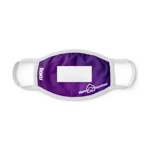 Masque avec fenêtre en PVC 2 plis en polyester couleur pleine pour adulte fixe