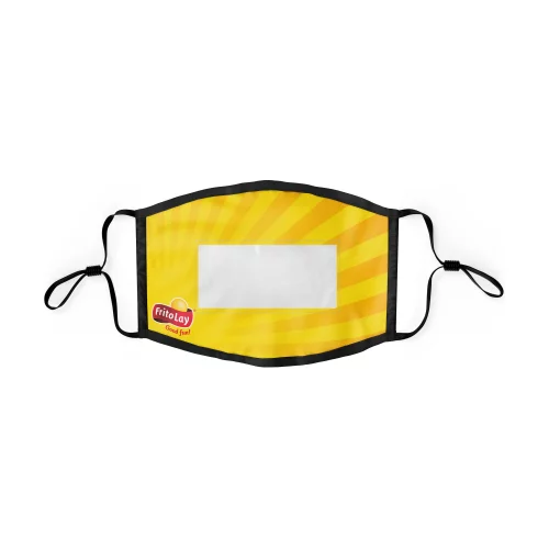 Masque avec fenêtre en PVC 2 plis en polyester de couleur pleine réglable pour adulte