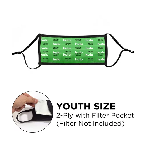 Masque plissé 2 plis avec poche en polyester de couleur pleine ajustable pour jeunes