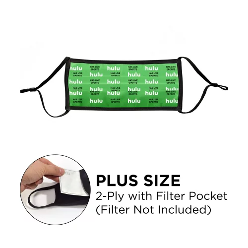 Masque - Plissé 2 plis avec poche en polyester de couleur pleine ajustable en plus