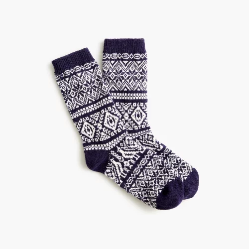 Chaussettes d'hiver en tissage épais Jacquard