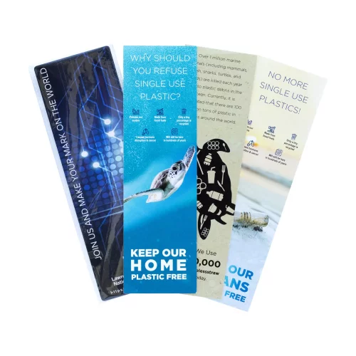 Polybag straw packaging with full color card