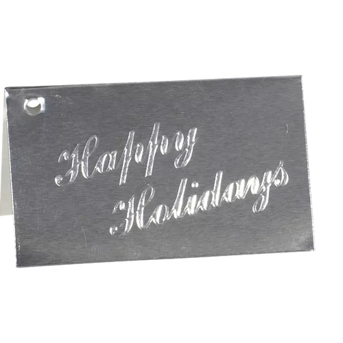 Carte-cadeau gaufrée Joyeuses fêtes