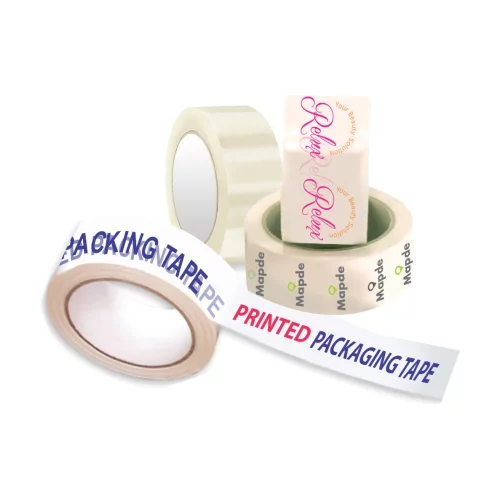 Ruban d'emballage en polypropylène imprimé (2 couleurs, 1 face)