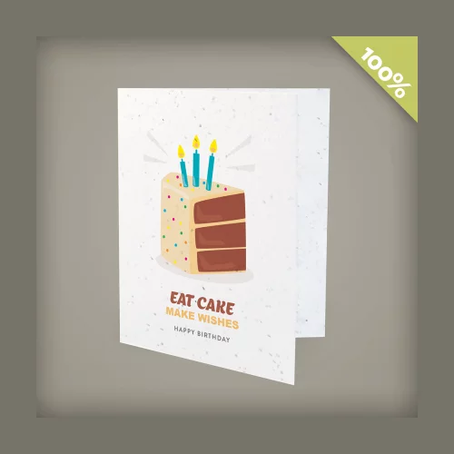 Eat Cake Plantable Corporate Birthday Cards