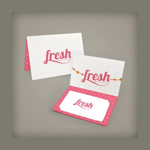 Small Folded Seed Paper Gift Card Holder, 2-Sided