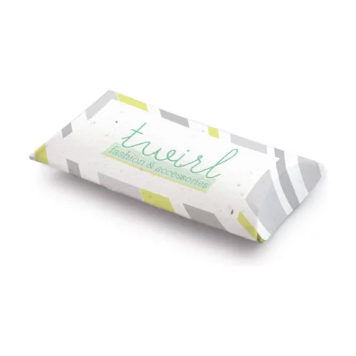 Boîte d'oreiller en papier ensemencé, 1 face