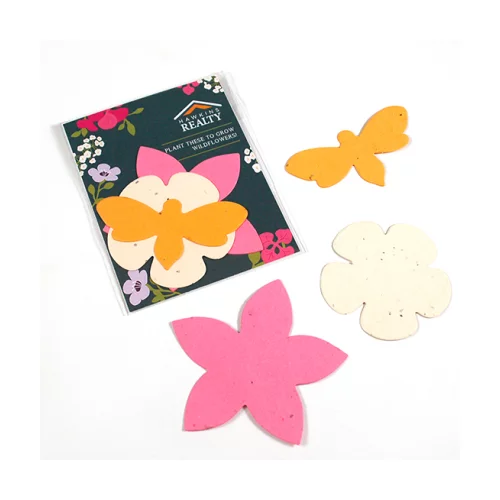 Pack de formes en papier ensemencé de fleurs sauvages - 1 face