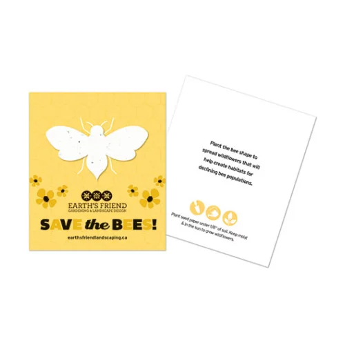 Save The Bees Plantable Bee Cards, 2-Sided