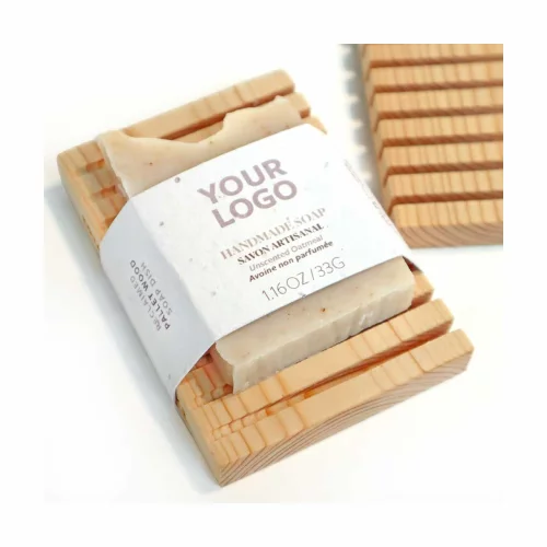 Ensemble de porte-savon en bois recyclé (pour demi-savonnettes)