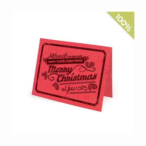 A2 - Seed Paper Personalized Holiday Cards - Vintage: Red