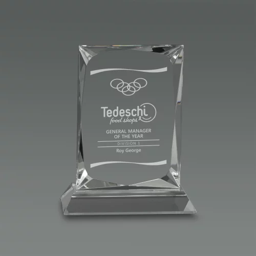 Prix ​​vertical en cristal biseauté (6,5")