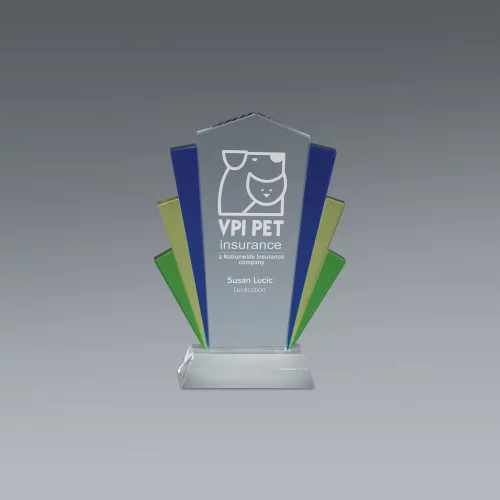 Prix en cristal bleu moyen Deco