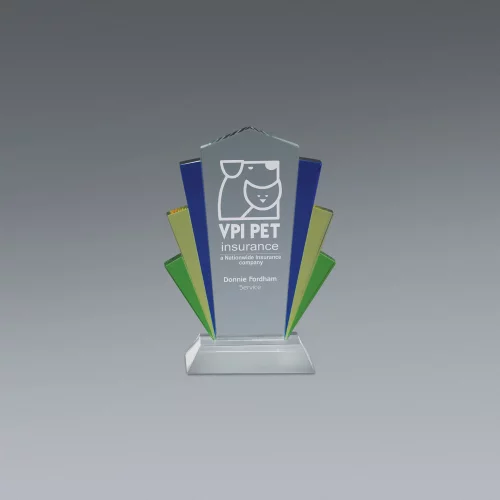 Prix en cristal bleu Deco Small