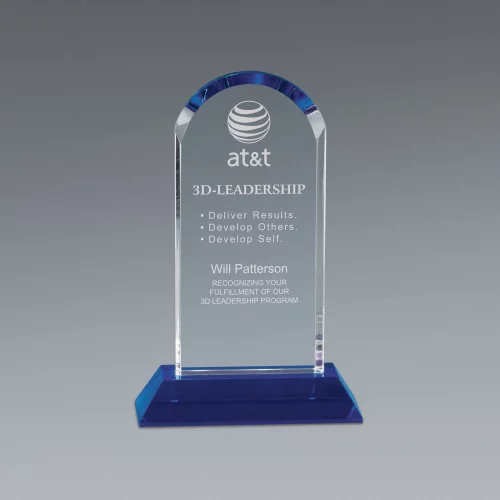 Prix en cristal de dôme bleu
