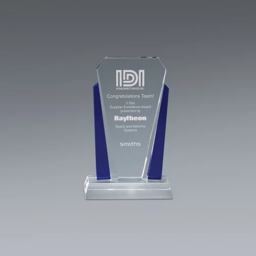 Prix en cristal Blue Heritage de taille moyenne