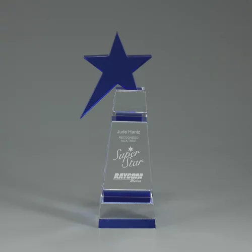 Petite étoile bleue en cristal