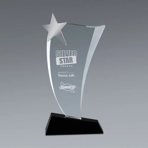 Prix en cristal de l'étoile d'argent (10,5")
