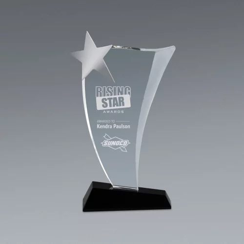Prix en cristal de l'étoile d'argent (9")