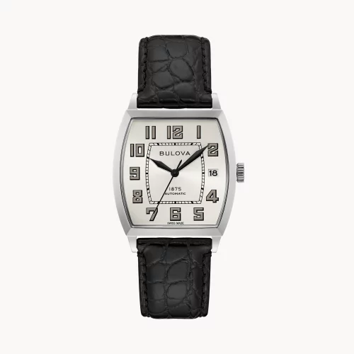 Montre automatique Banker pour homme de la collection Joseph Bulova® avec cadran beige en forme de tonneau