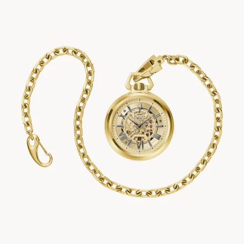 Montre de poche mécanique Bulova® Classic Collection pour homme, modèle Sutton en or.
