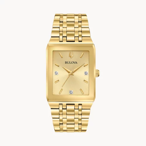 Montre Bulova® Modern Collection pour homme, modèle Quadra en or