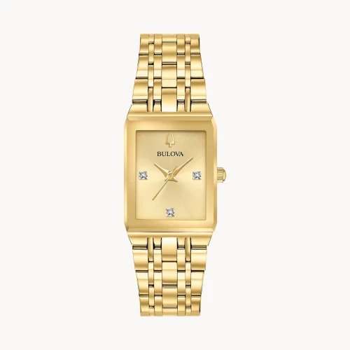 Montre Bulova® Modern Collection pour femme en or, modèle Quadra.