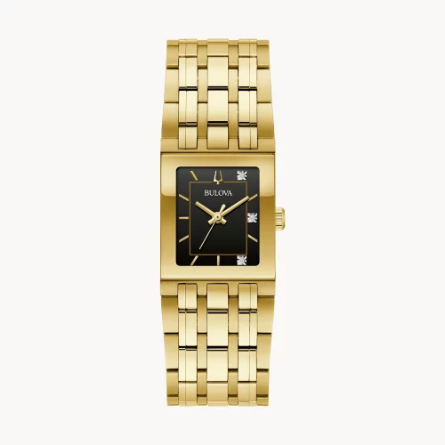 Montre Bulova® de la collection Marc Anthony pour femmes, modèle Quadra en or.