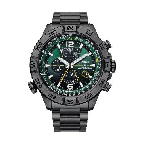 Montre Citizen® Promaster Air Collection Navihawk A-T pour hommes avec cadran dégradé rond en gris.