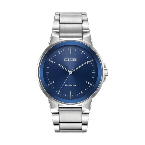 Montre Citizen® Axiom pour homme en argent avec cadran rond bleu nuit