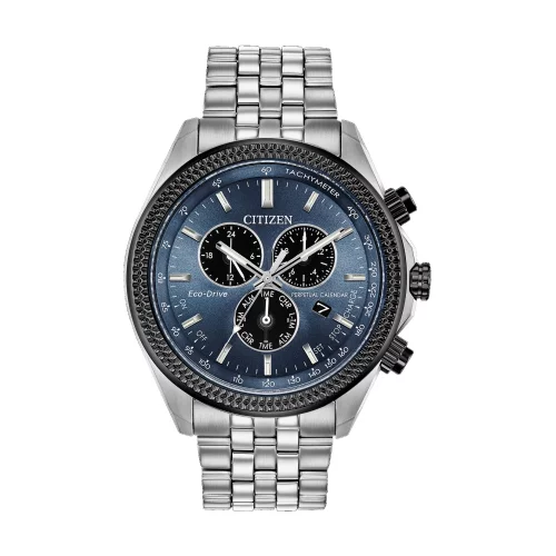 Montre chronographe classique pour homme Citizen® avec lunette noire