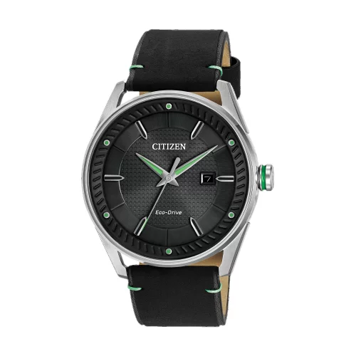 Montre Citizen® Drive Style Weekender pour homme en argent avec bracelet en cuir