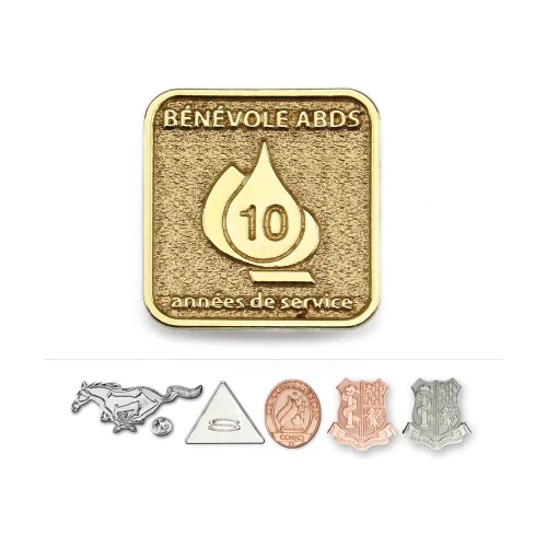 Insigne de revers frappé (½")