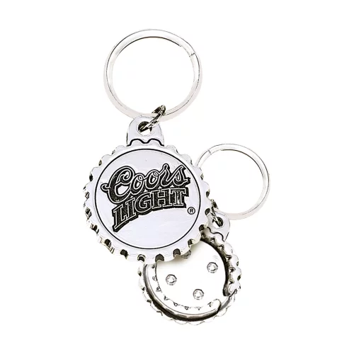 Porte-clés décapsuleur personnalisé à forme spéciale à ouverture facile (1,5 pouces de diamètre)