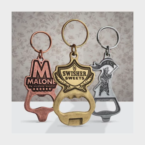 Ouvre-bouteille et ouvre-canette 2 en 1 personnalisé avec porte-clés