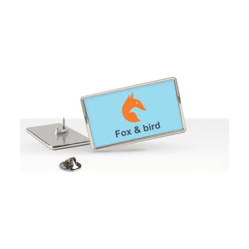 Insigne d'Épinglette Express (Rectangle de 1,25 x 0,75 pouces)