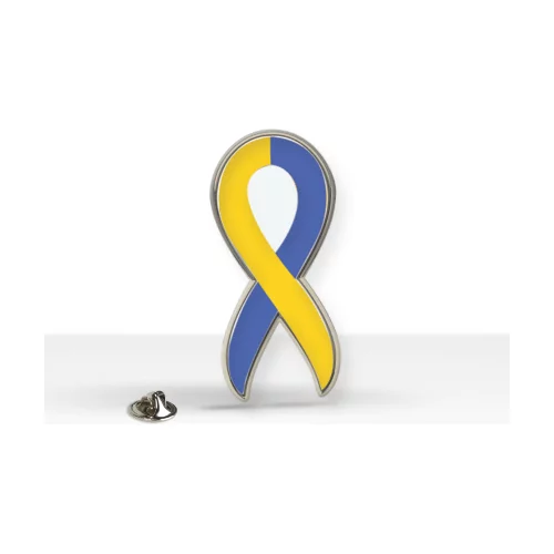 Épingle de revers Support Ukraine Express (ruban de sensibilisation de 1¼" x ½")