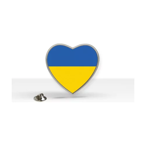 Insigne de soutien à l'Ukraine Express Lapel (cœur de 1"x1")
