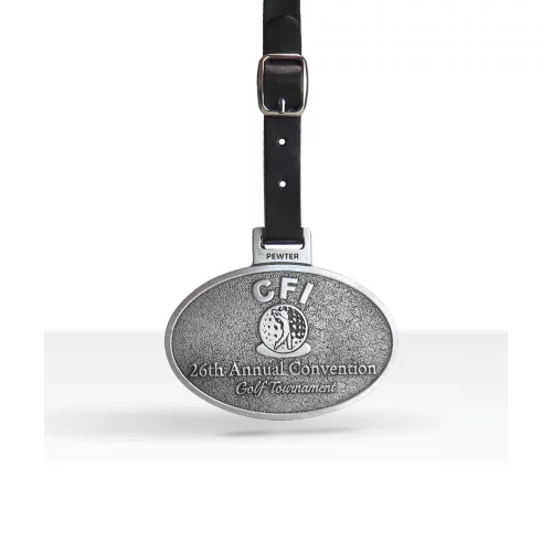 Étiquette de golf en étain massif