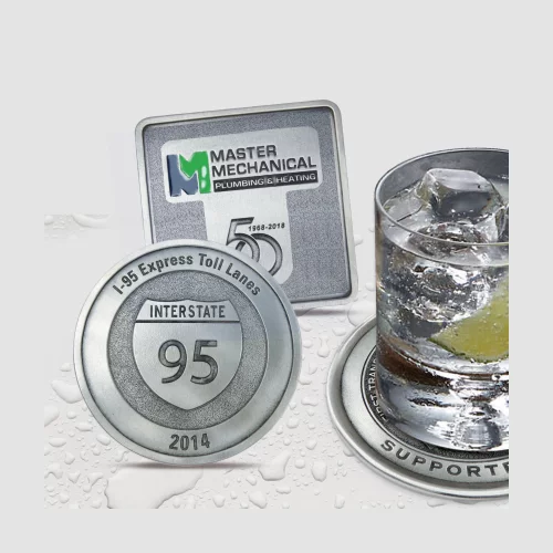 Pewter Finish Coaster