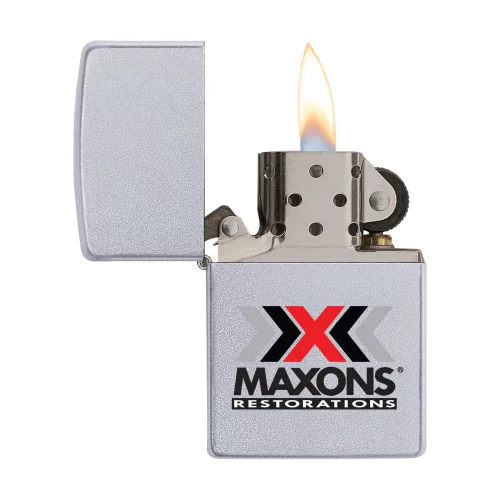 Briquet Zippo® coupe-vent en chrome satiné