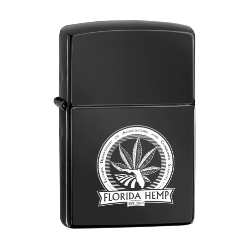 Briquet Zippo® coupe-vent noir hautement poli