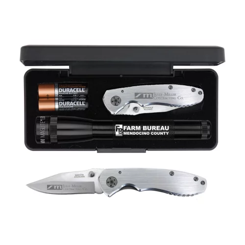 "AA" LED Mini Maglite® With Warhawk Pocket Knife