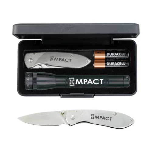 "AA" Mini Maglite® With Buck® "Nobleman" Knife